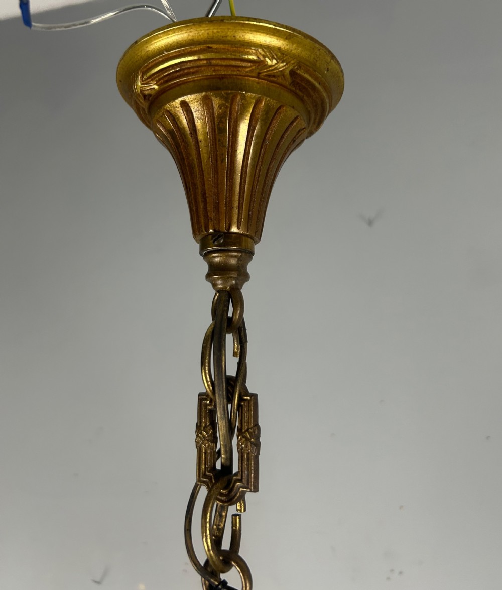 French Bronze Triple Light Antique Lantern View X