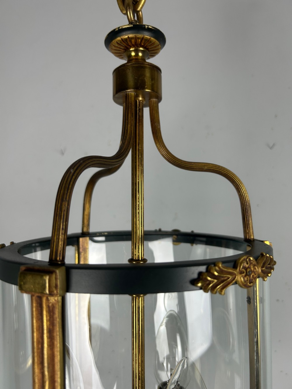 French Triple Light Empire Lantern, Rewired  View VI