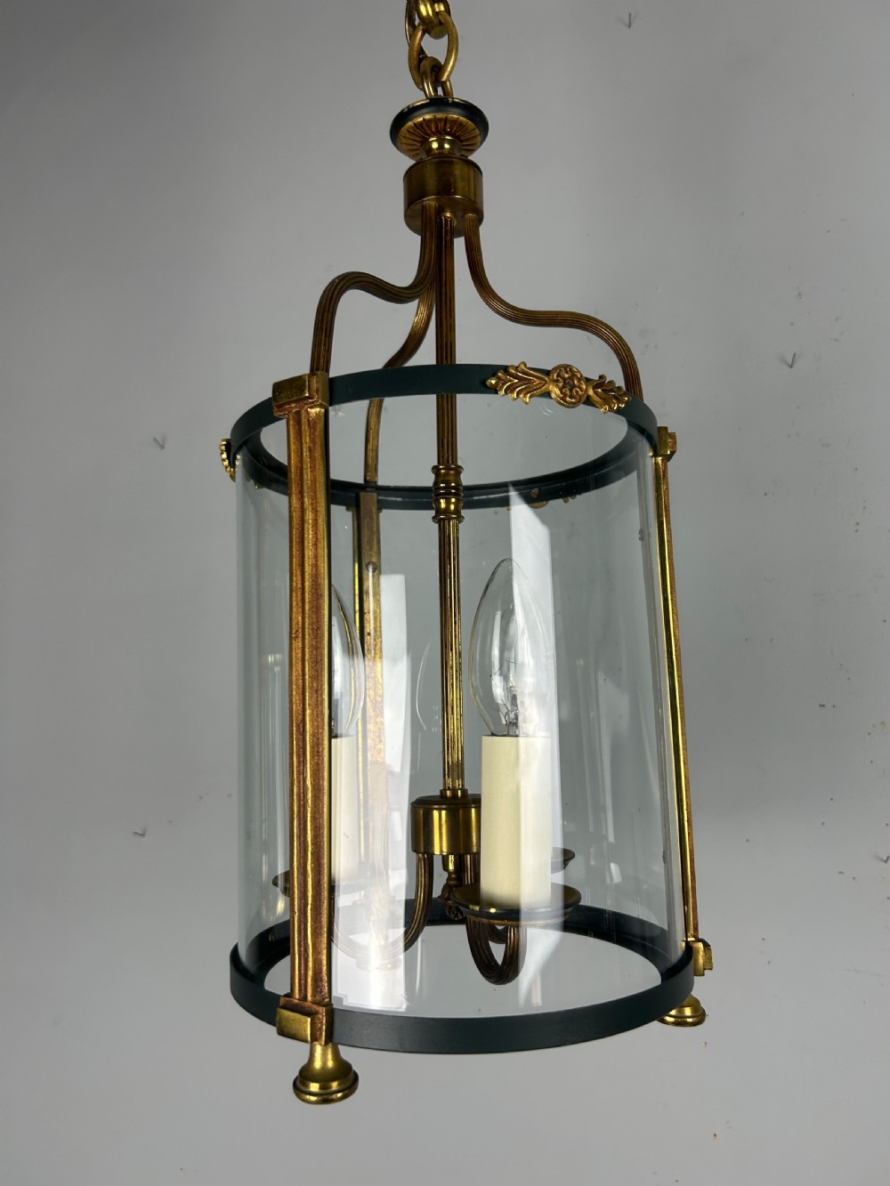 French Triple Light Empire Lantern, Rewired  View VIII