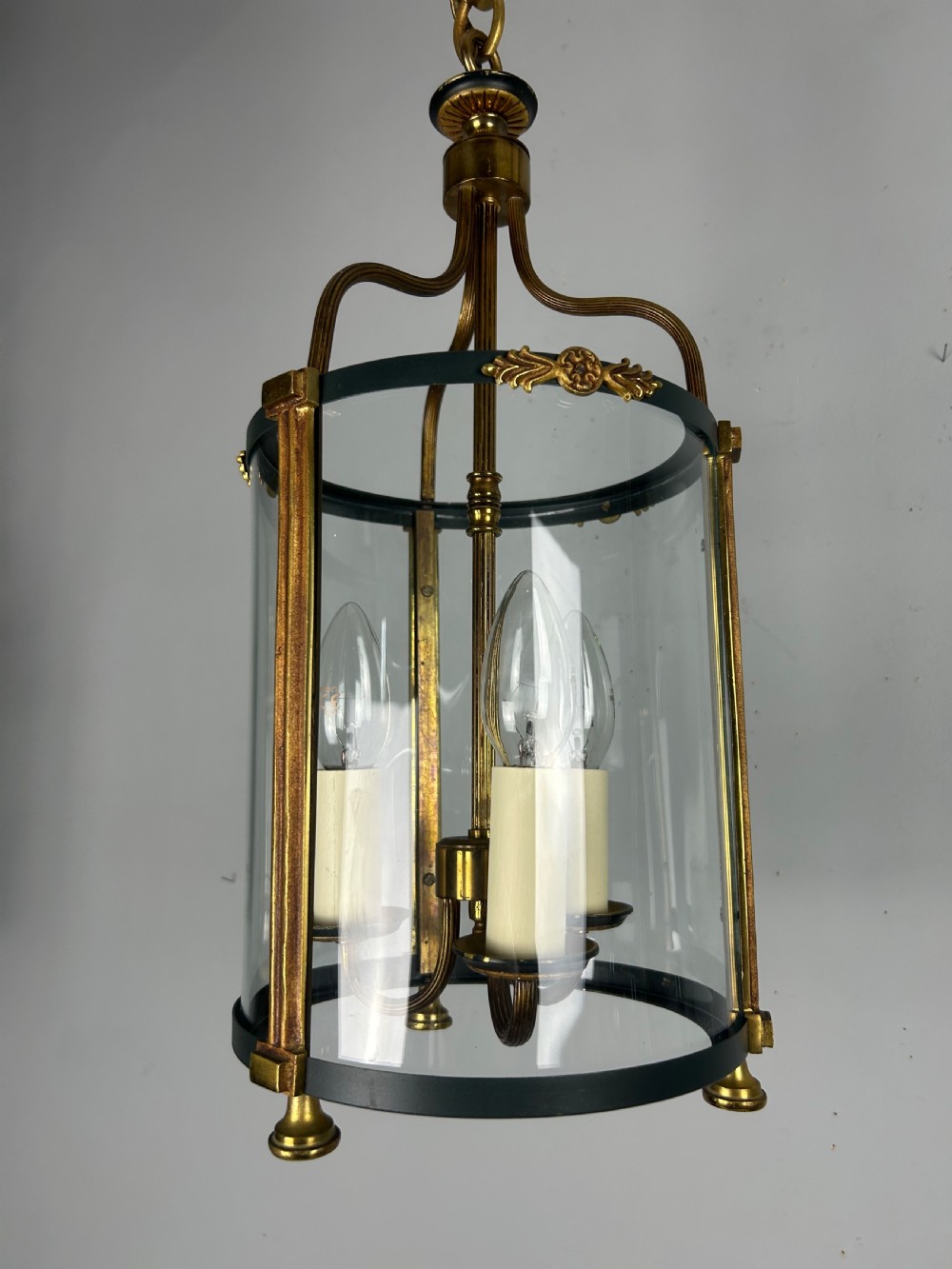 French Triple Light Empire Lantern, Rewired  View XI