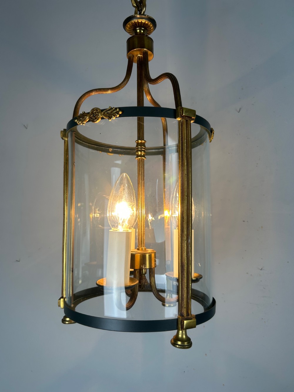 French Triple Light Empire Lantern, Rewired  View XIII