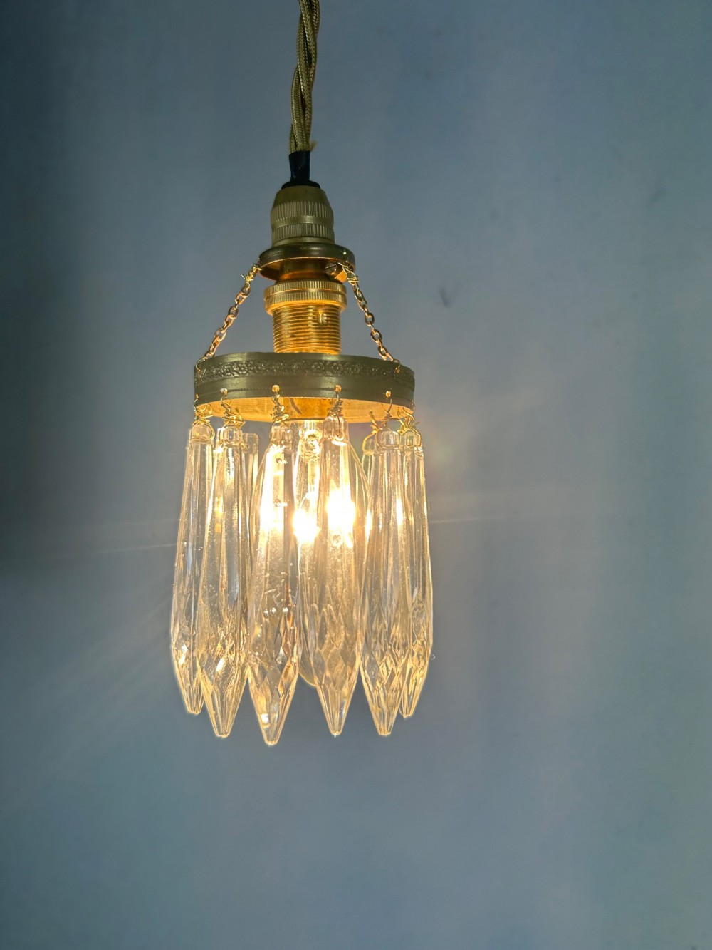 French Bronze Putti Cherub Ceiling Light, Rewired  View IV
