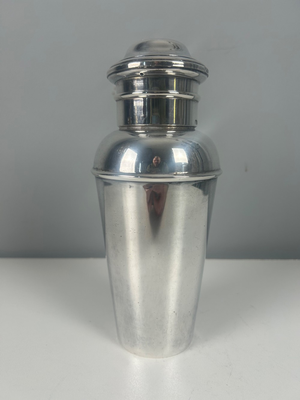 1 Pint Art Deco Silver Plated Cocktail Shaker