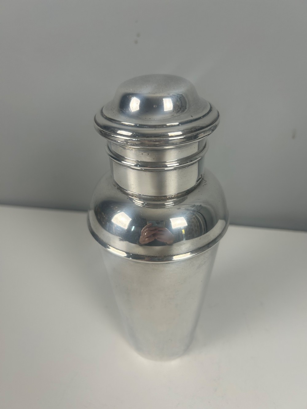 1 Pint Art Deco Silver Plated Cocktail Shaker View V