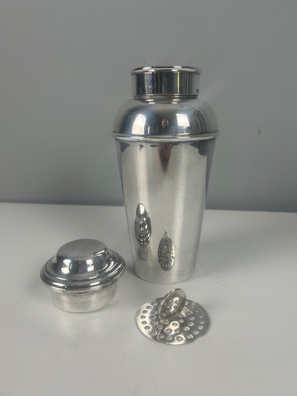 1 Pint Art Deco Silver Plated Cocktail Shaker View VI