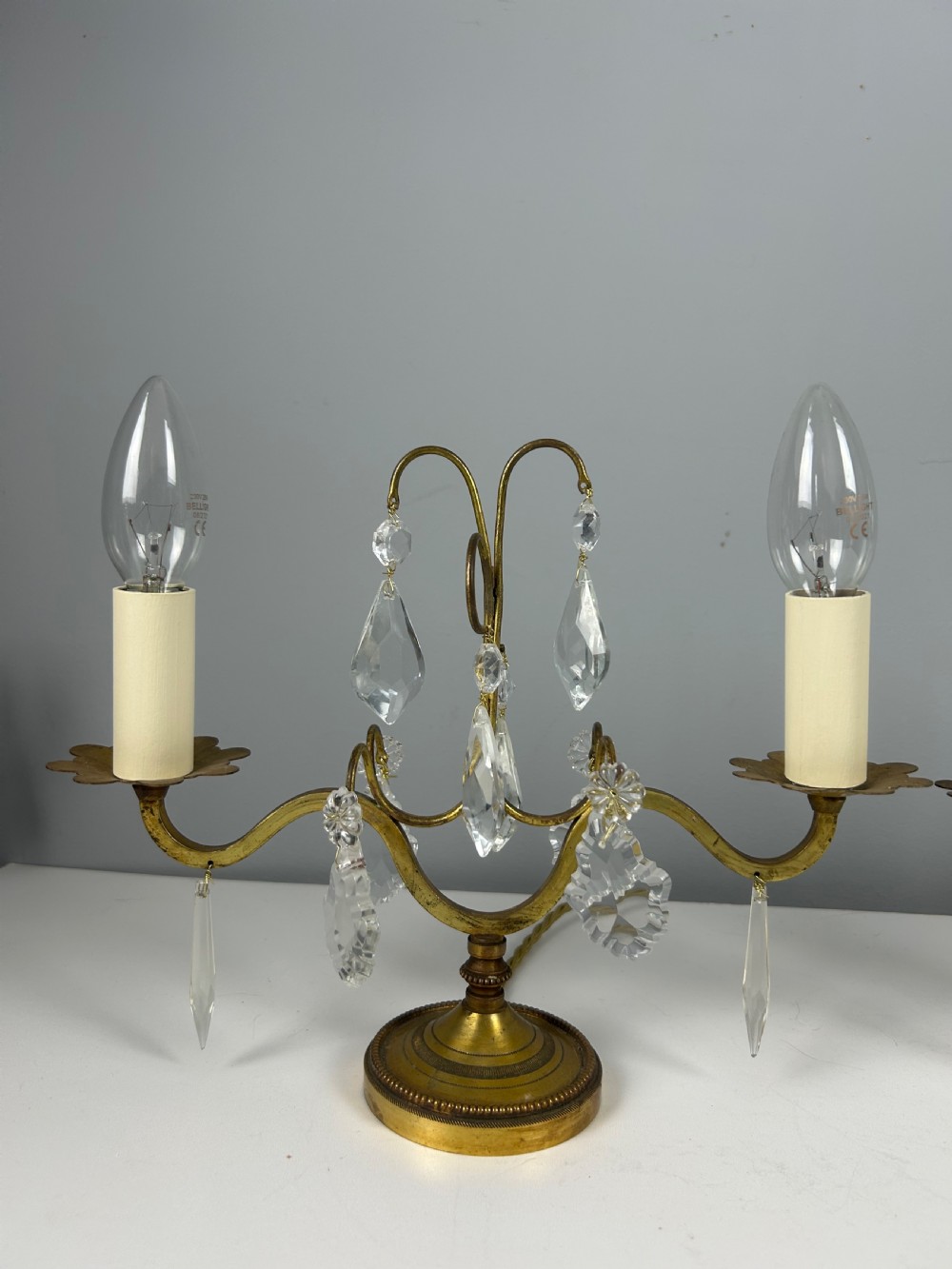 Pair of French Candelabra Table Lamps, Rewired  View II