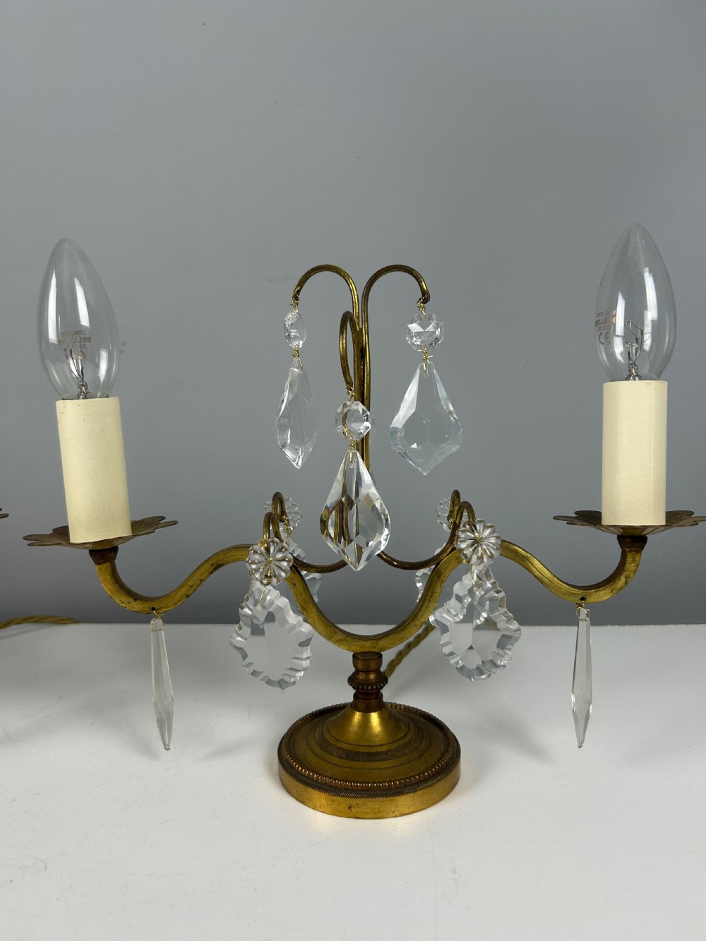 Pair of French Candelabra Table Lamps, Rewired  View III