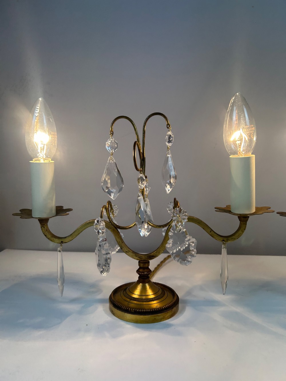 Pair of French Candelabra Table Lamps, Rewired  View VIII