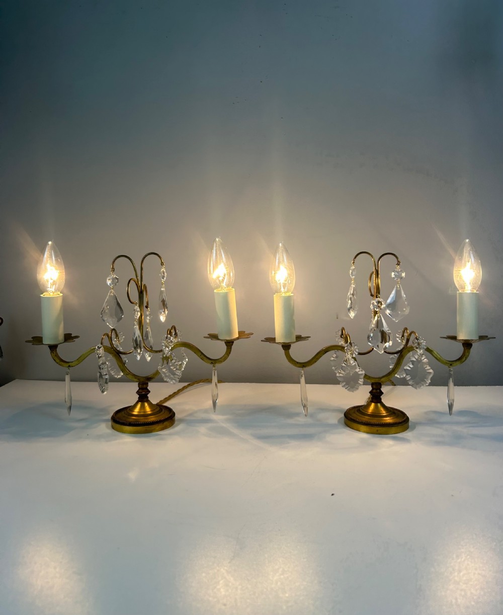 Pair of French Candelabra Table Lamps, Rewired  View IX
