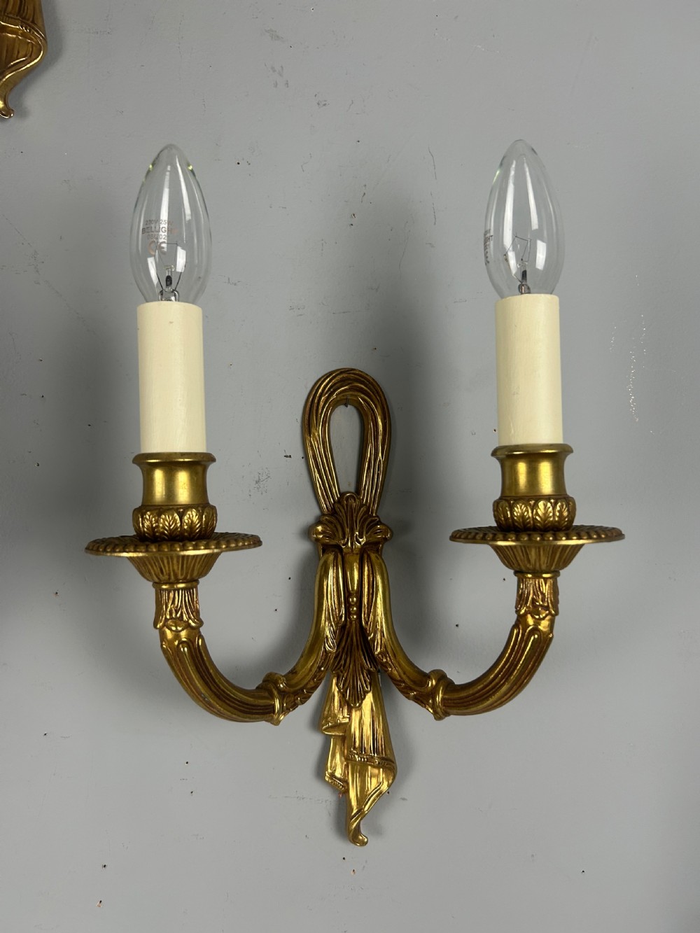 Set Of 3 Antique French Gilt Bronze Wall Lights View III