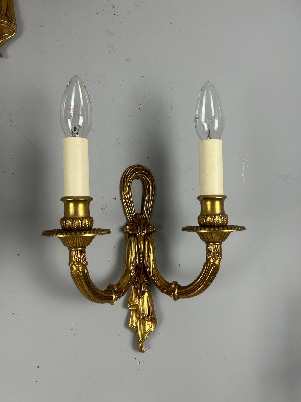 Set Of 3 Antique French Gilt Bronze Wall Lights View IV