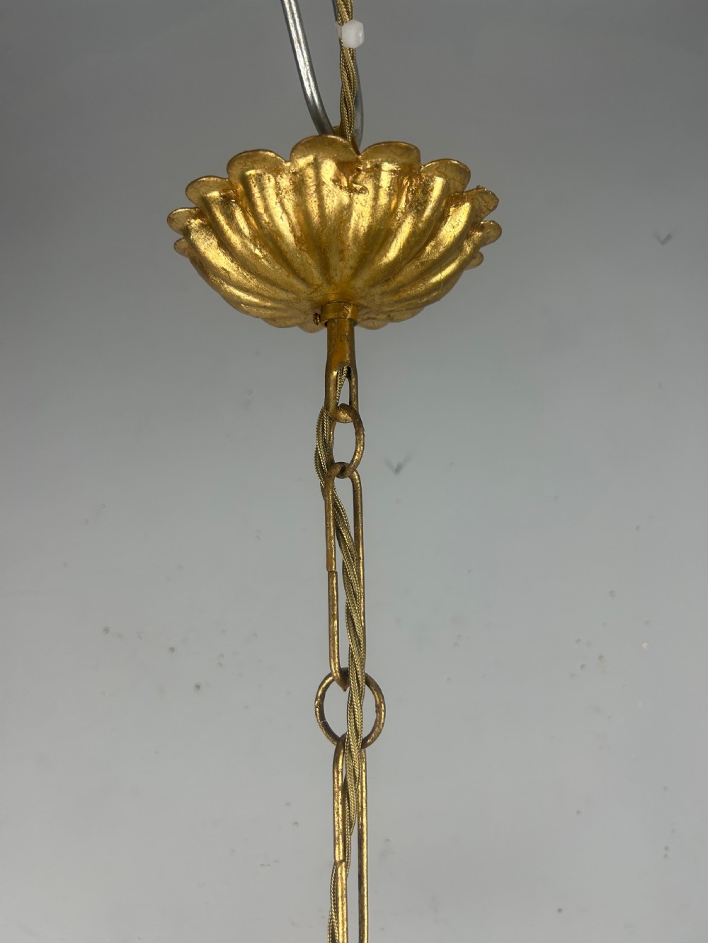 Italian Gilt Wheatsheaf Hollywood 5 Light Chandelier  View VII