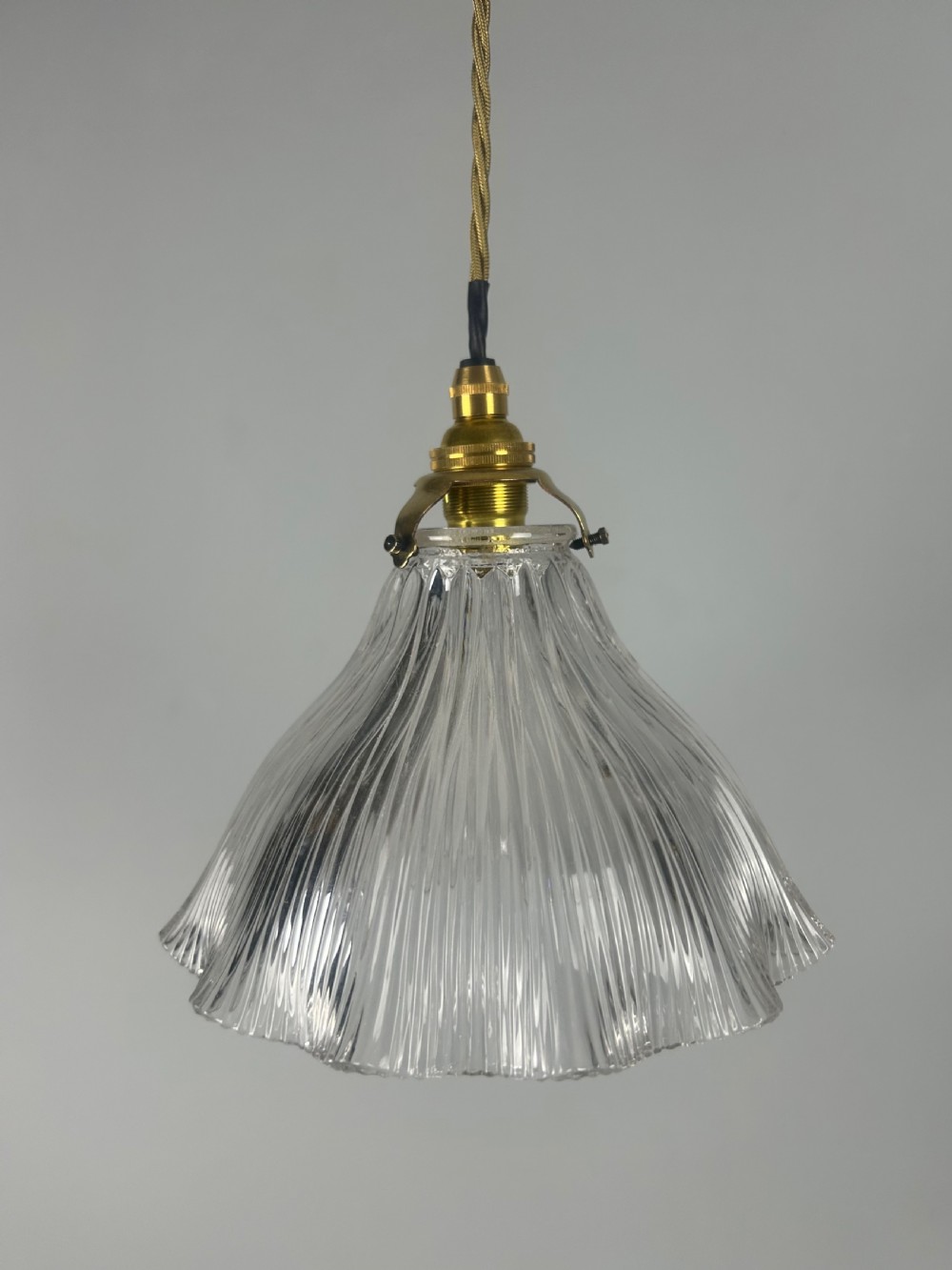 Holophane Pendant Ceiling Light With Original Shade