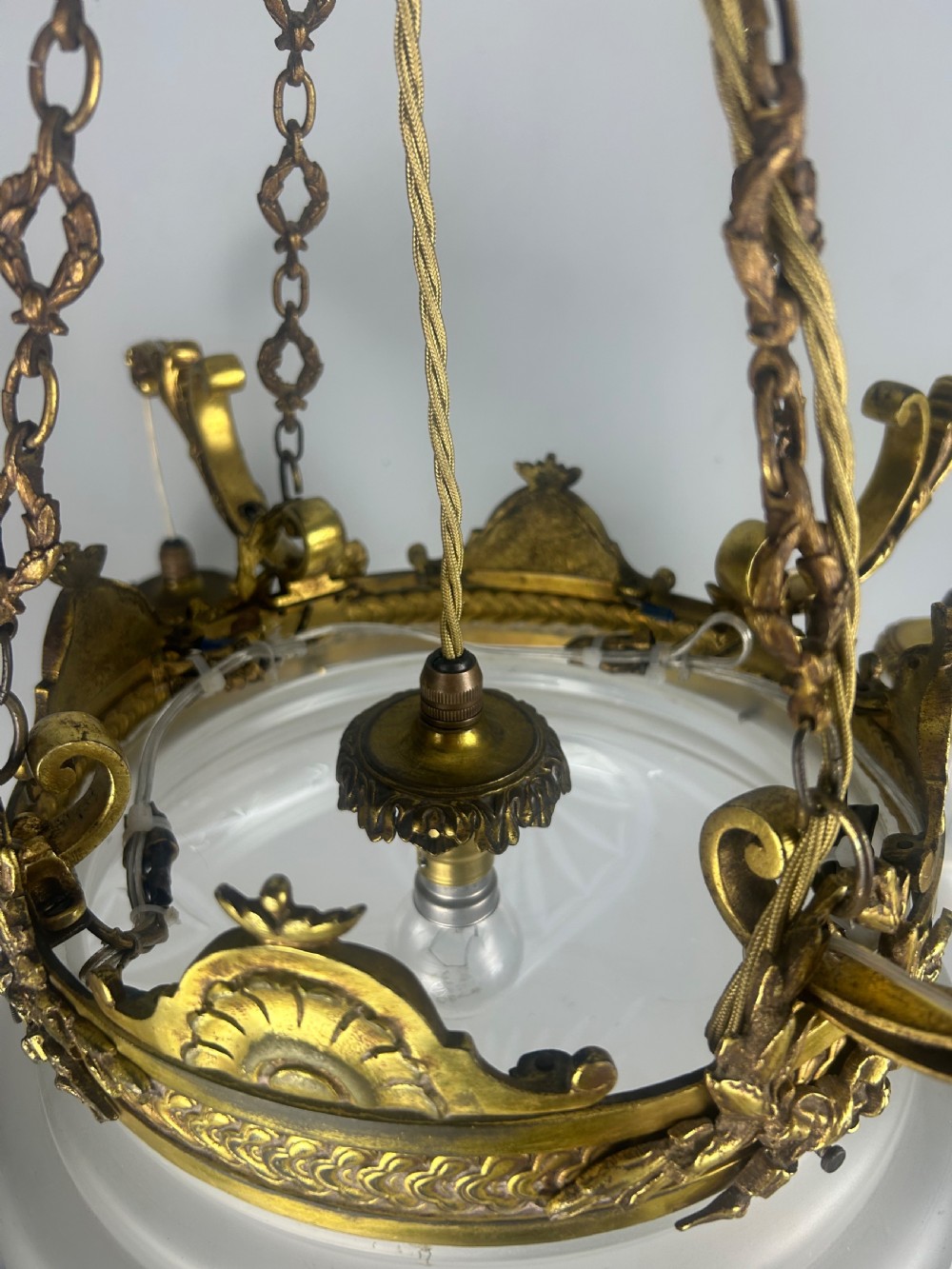 French 5 Light Plafonnier Chandelier Ceiling Light, Rewired  View VI