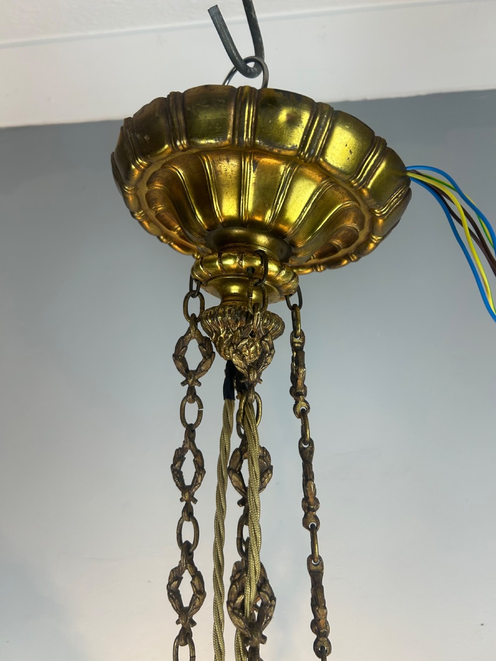 French 5 Light Plafonnier Chandelier Ceiling Light, Rewired  View XVI