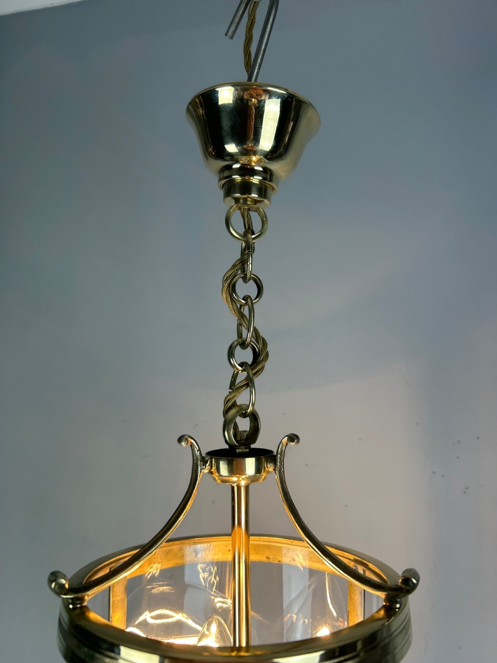 French Polished Brass Twin Light Lantern View III