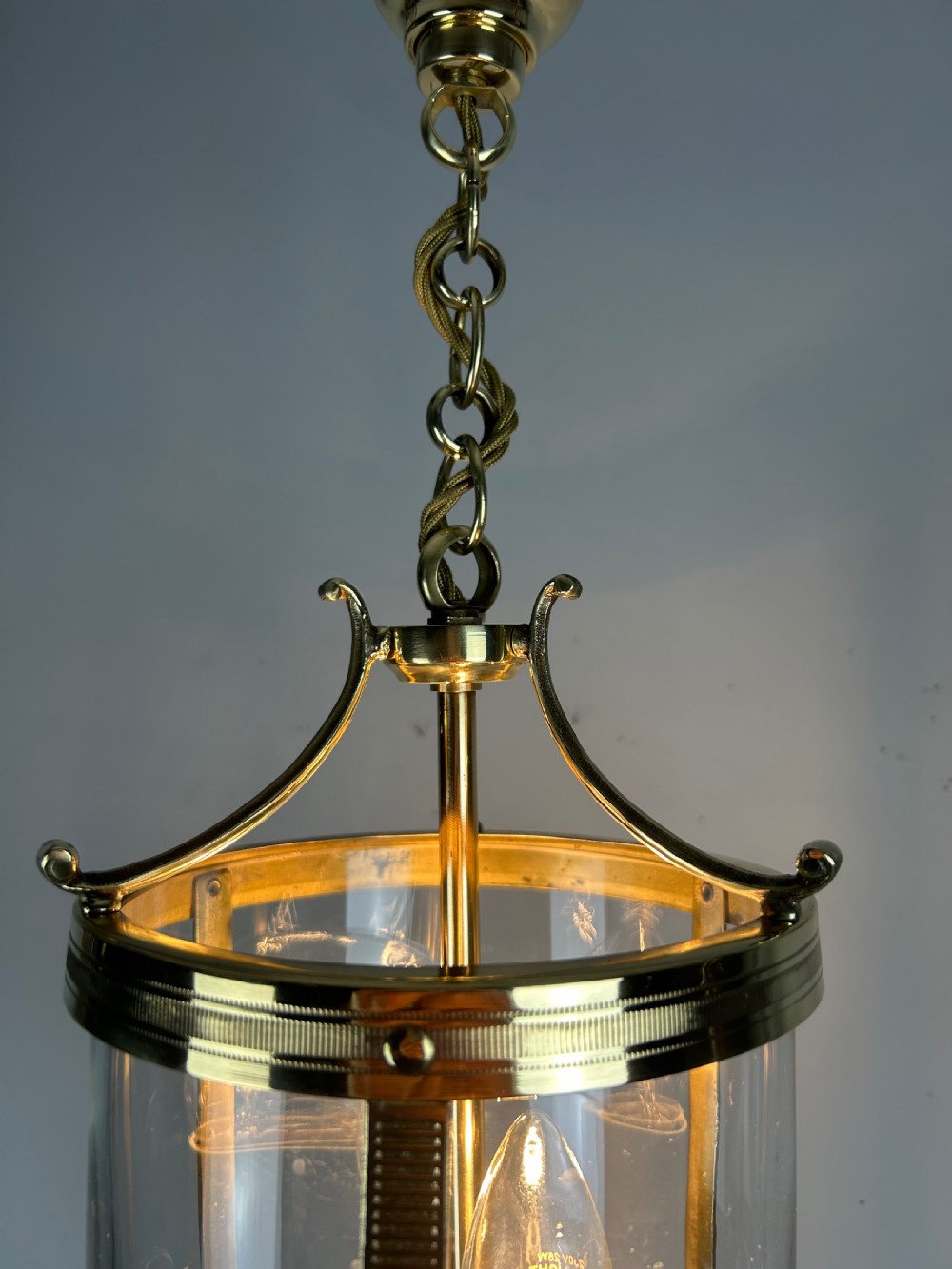 French Polished Brass Twin Light Lantern View IV