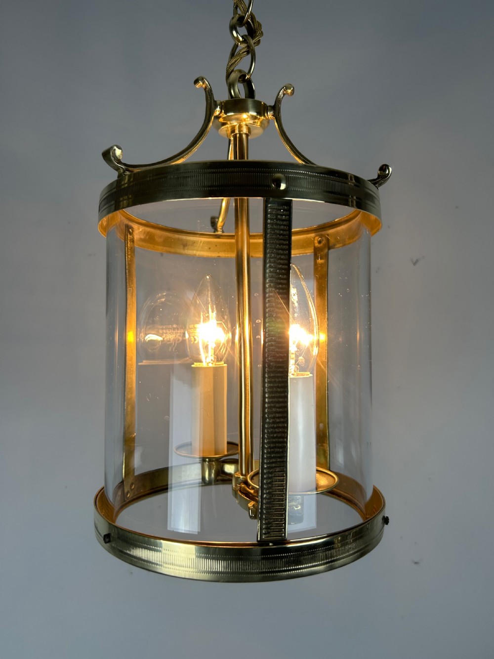 French Polished Brass Twin Light Lantern View VI