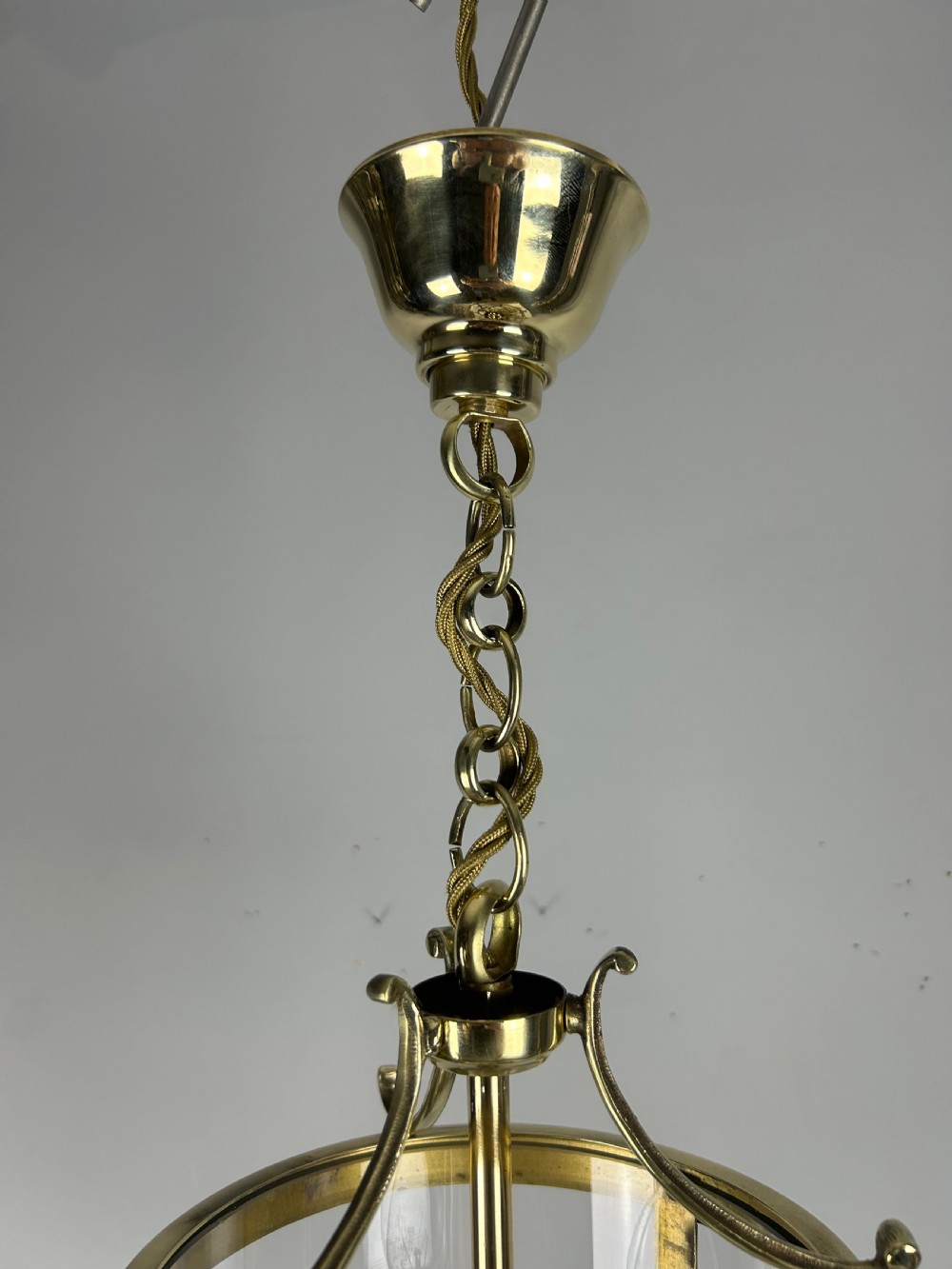 French Polished Brass Twin Light Lantern View VIII