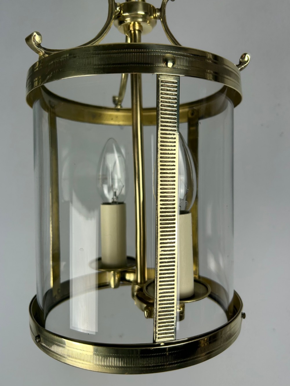 French Polished Brass Twin Light Lantern View IX