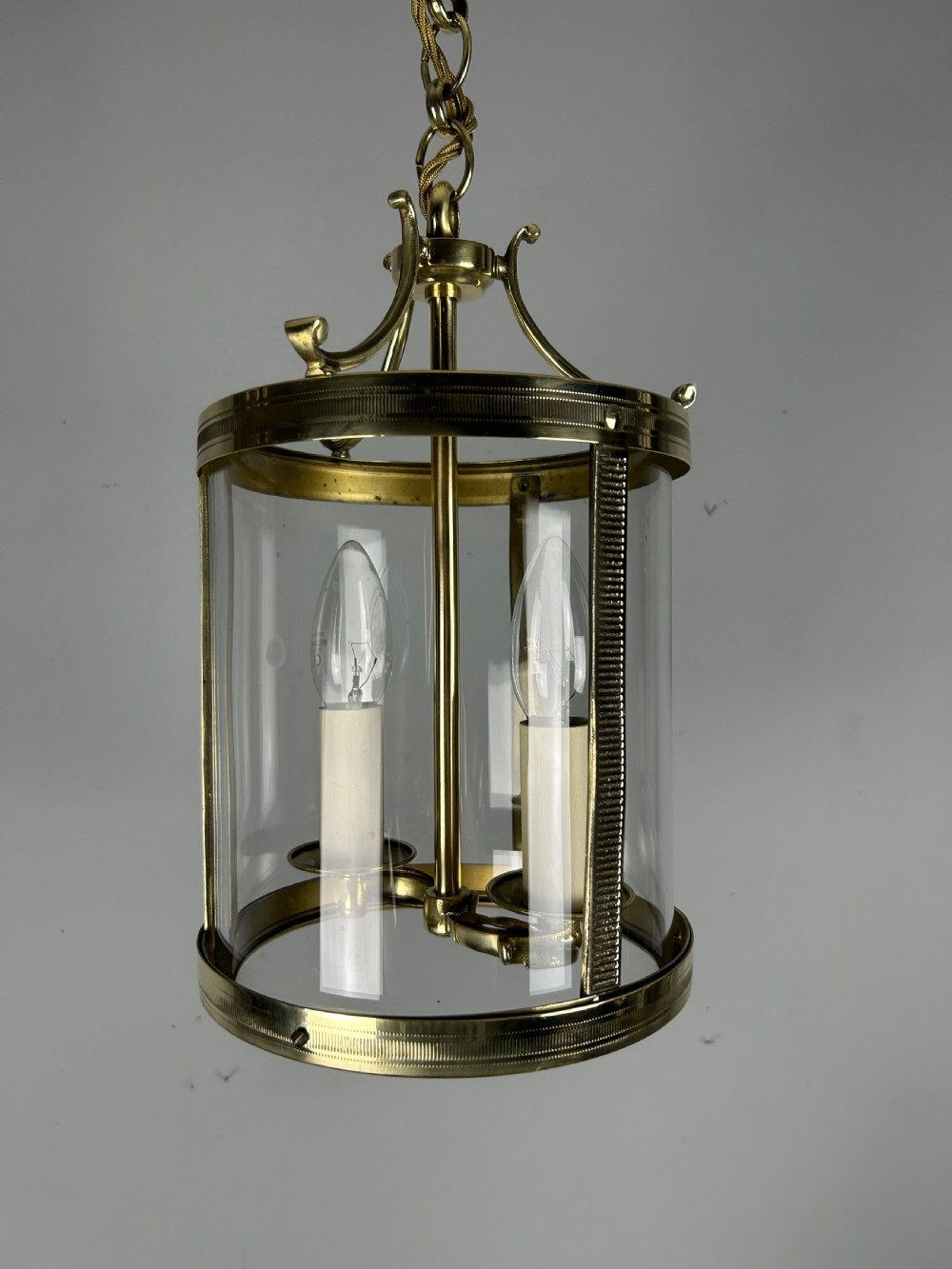 French Polished Brass Twin Light Lantern View XII