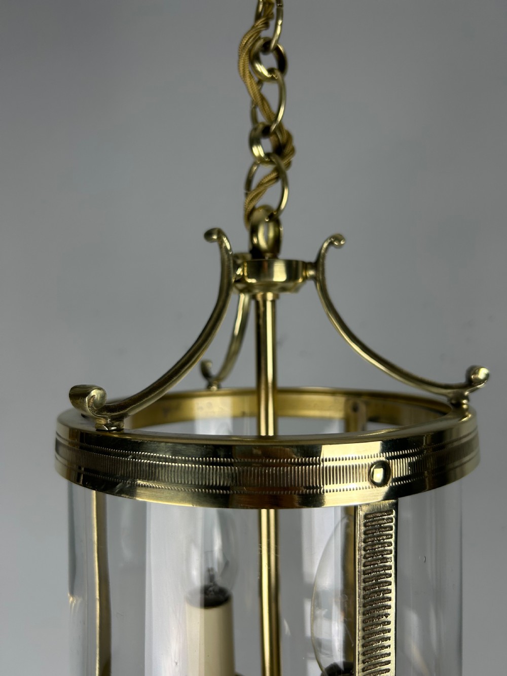 French Polished Brass Twin Light Lantern View XV