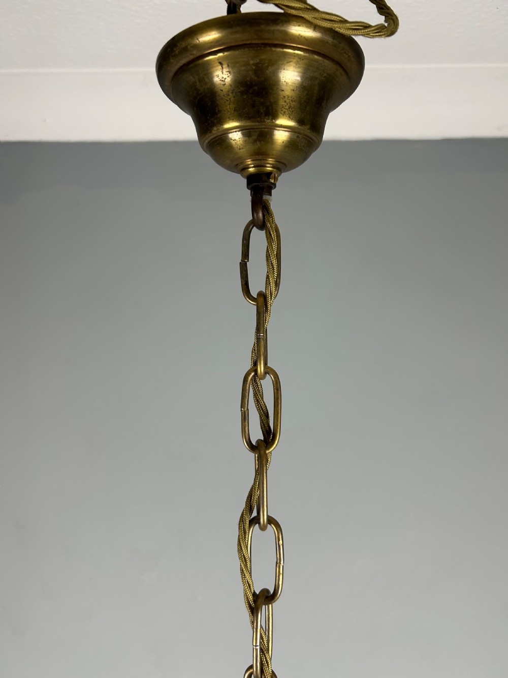 French Hexagonal Gilt Brass Antique Lantern View IV