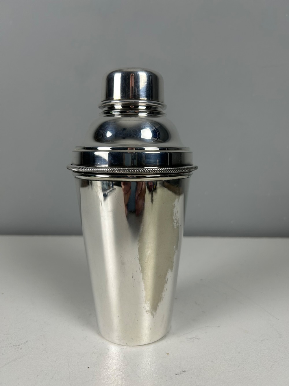 James Dixon Art Deco 1 Pint Silver Plated Cocktail Shaker With Lemon Squeezer View V