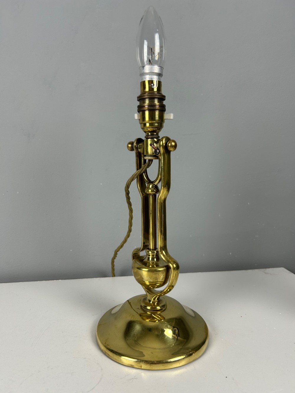 Brass Gimbal Table Lamp, By William Mcgeoch, Rewired and PAT tested  View III
