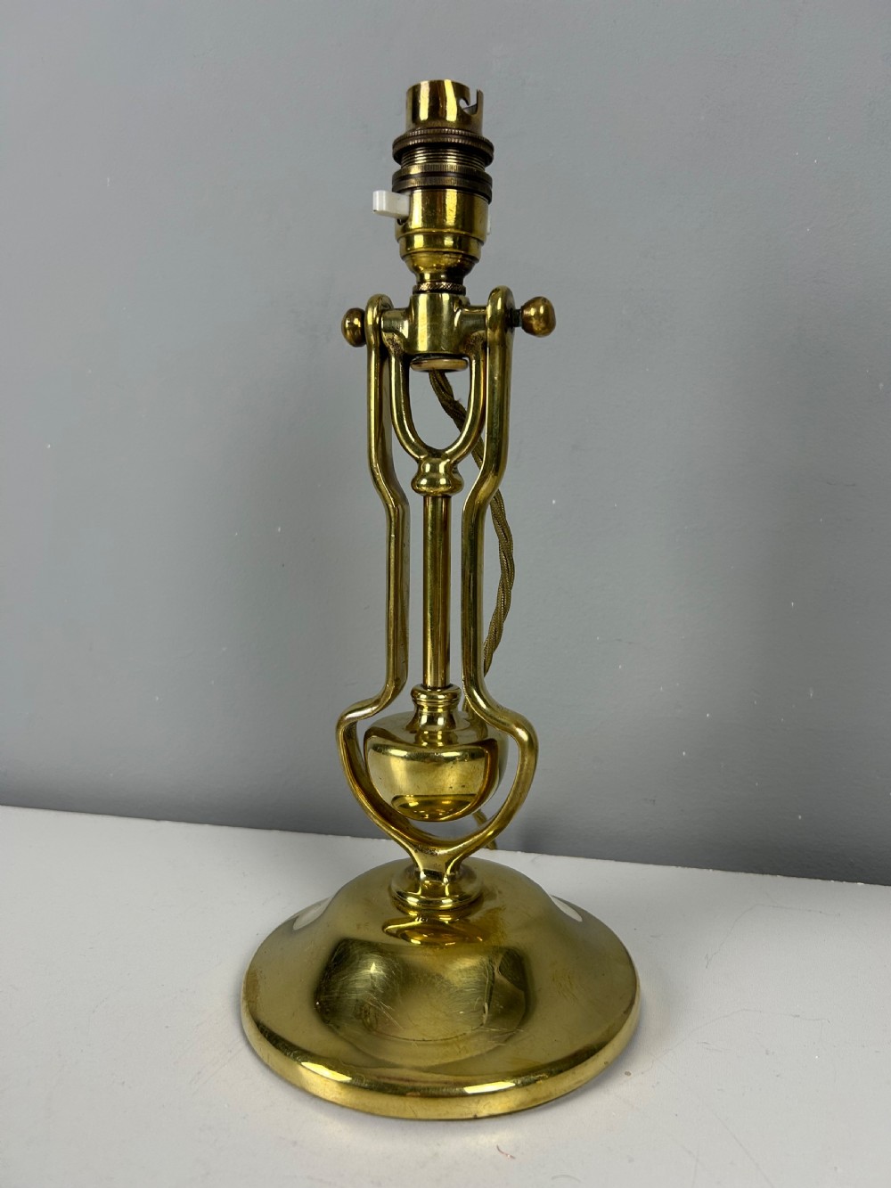 Brass Gimbal Table Lamp, By William Mcgeoch, Rewired and PAT tested  View VIII