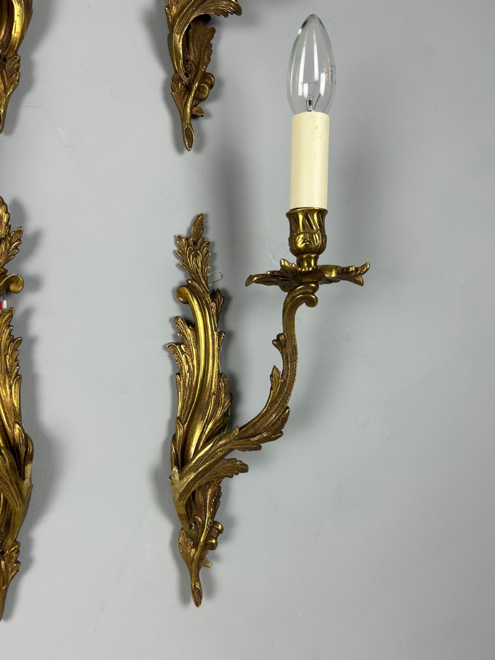 Set of 4 Large French Single Arm Wall Lights  View VI
