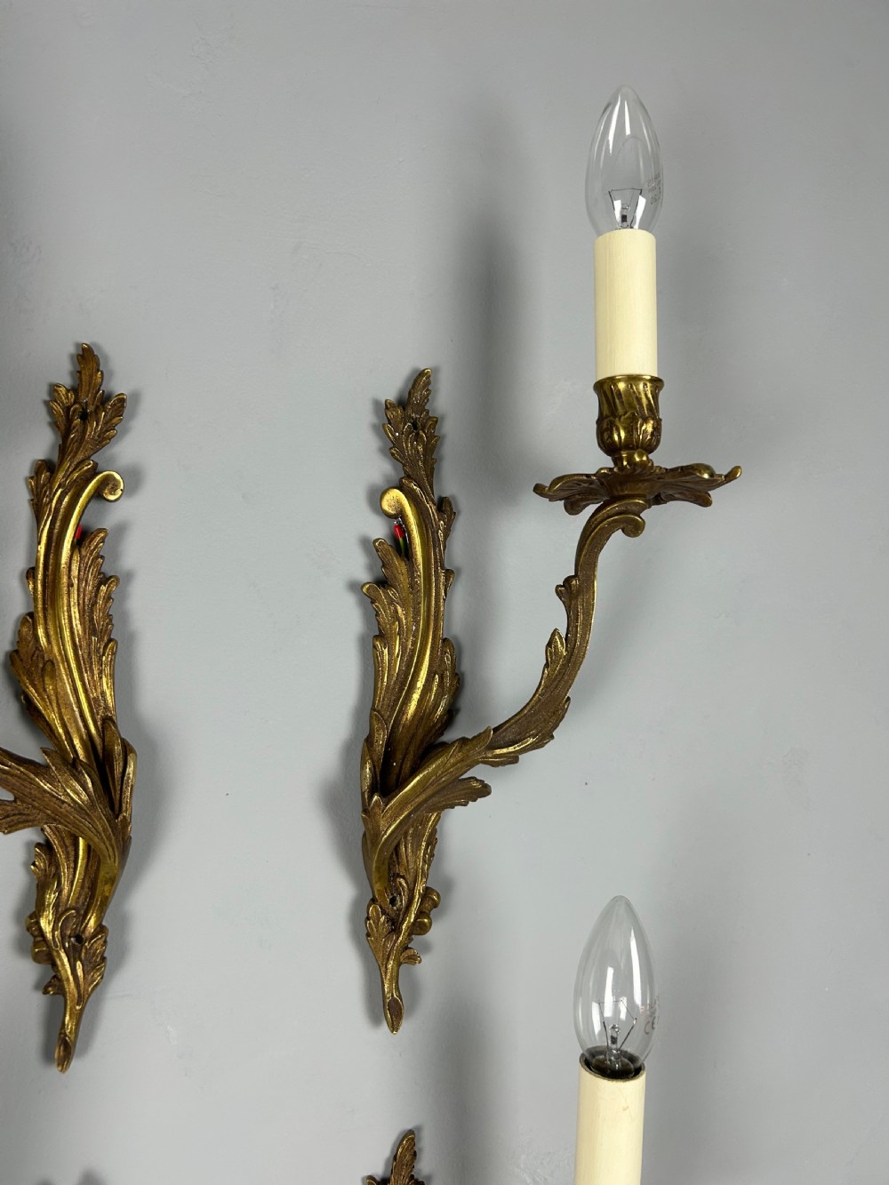 Set of 4 Large French Single Arm Wall Lights  View VII