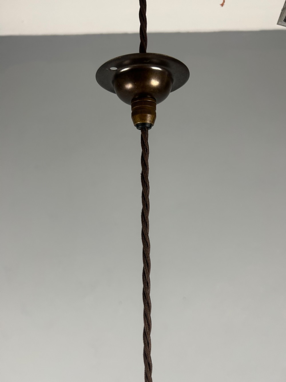 Holophane Style Pendant Ceiling Light, Rewired  View IV