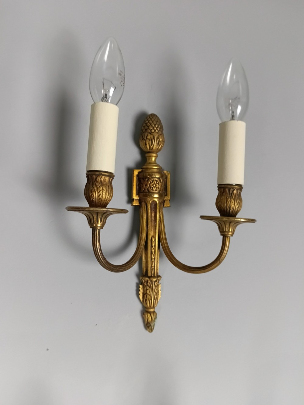 Set Of 4 French Gilded Twin Arm Antique Wall Lights View II