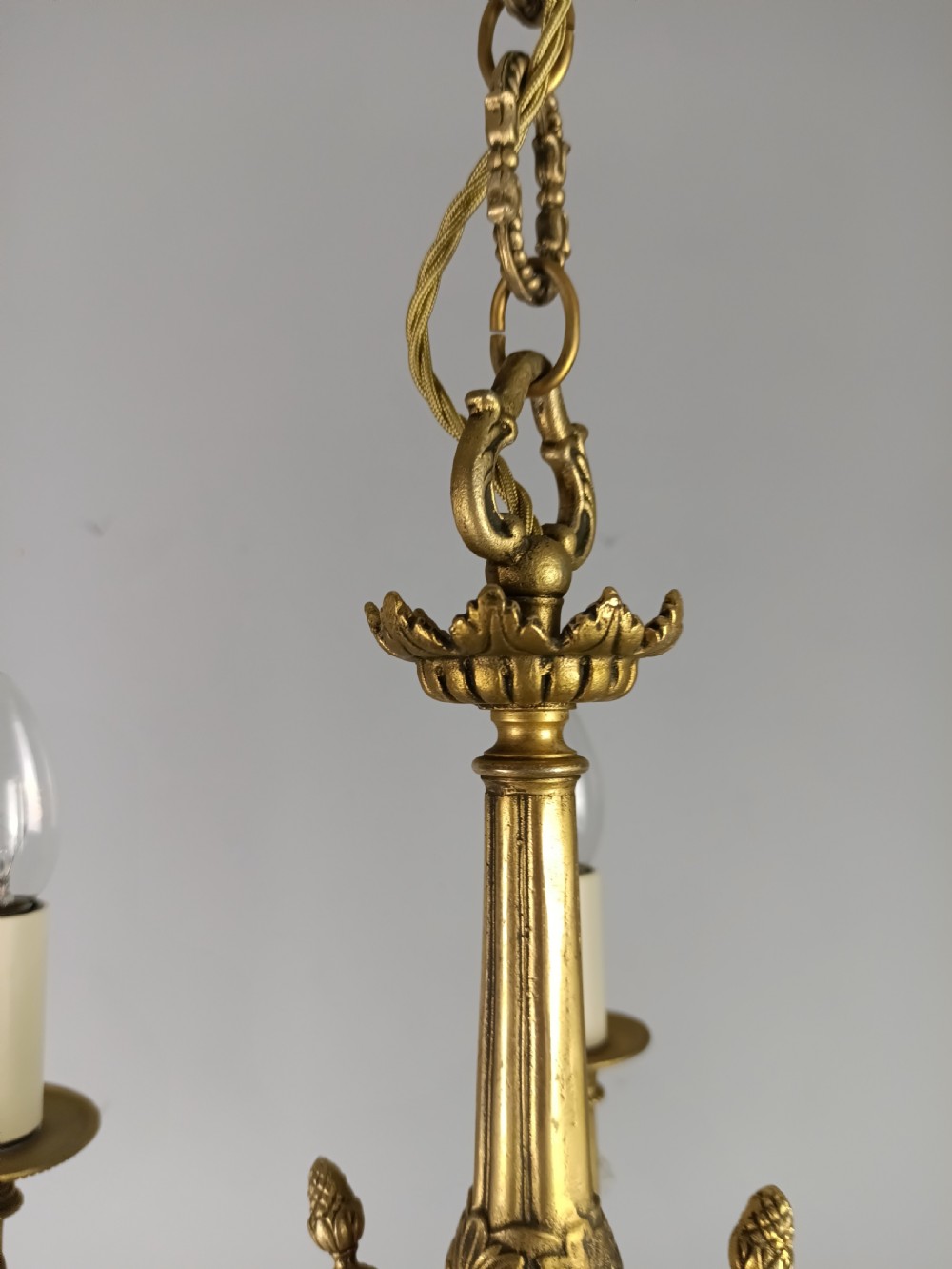 French Gilded & Crystal 5 Light Chandelier View VII
