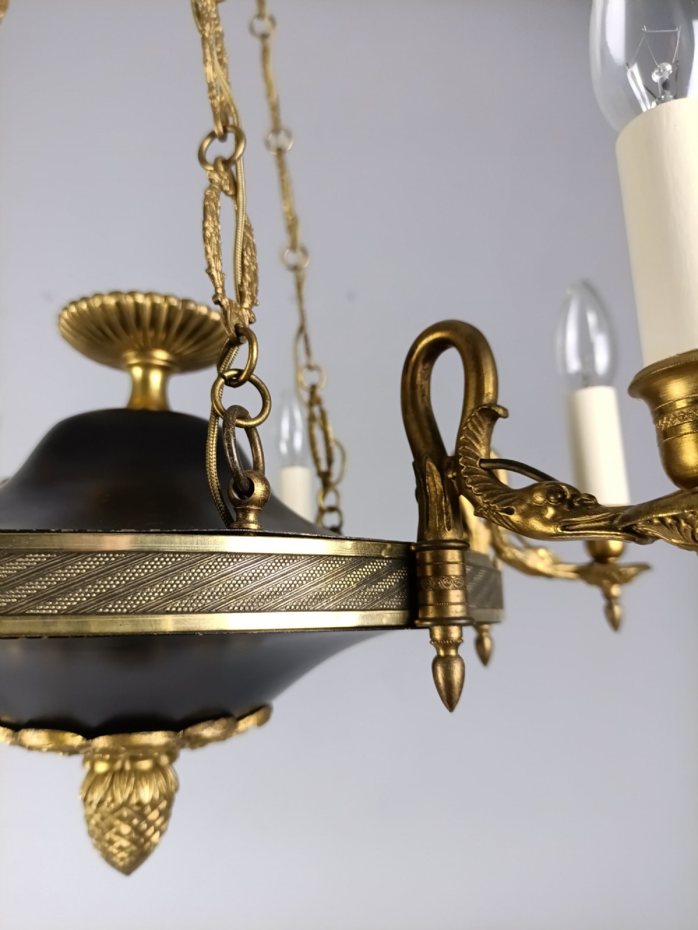 French 6 Light Empire Chandelier View XII