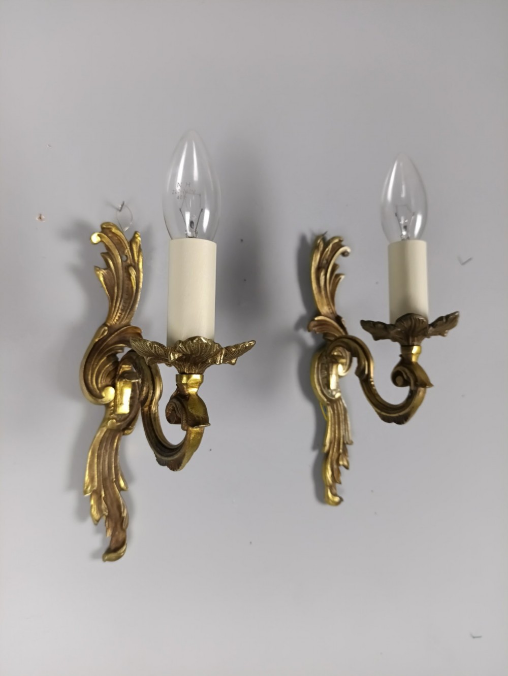 Pair Of French Gilt Brass Single Arm Wall Lights View VI