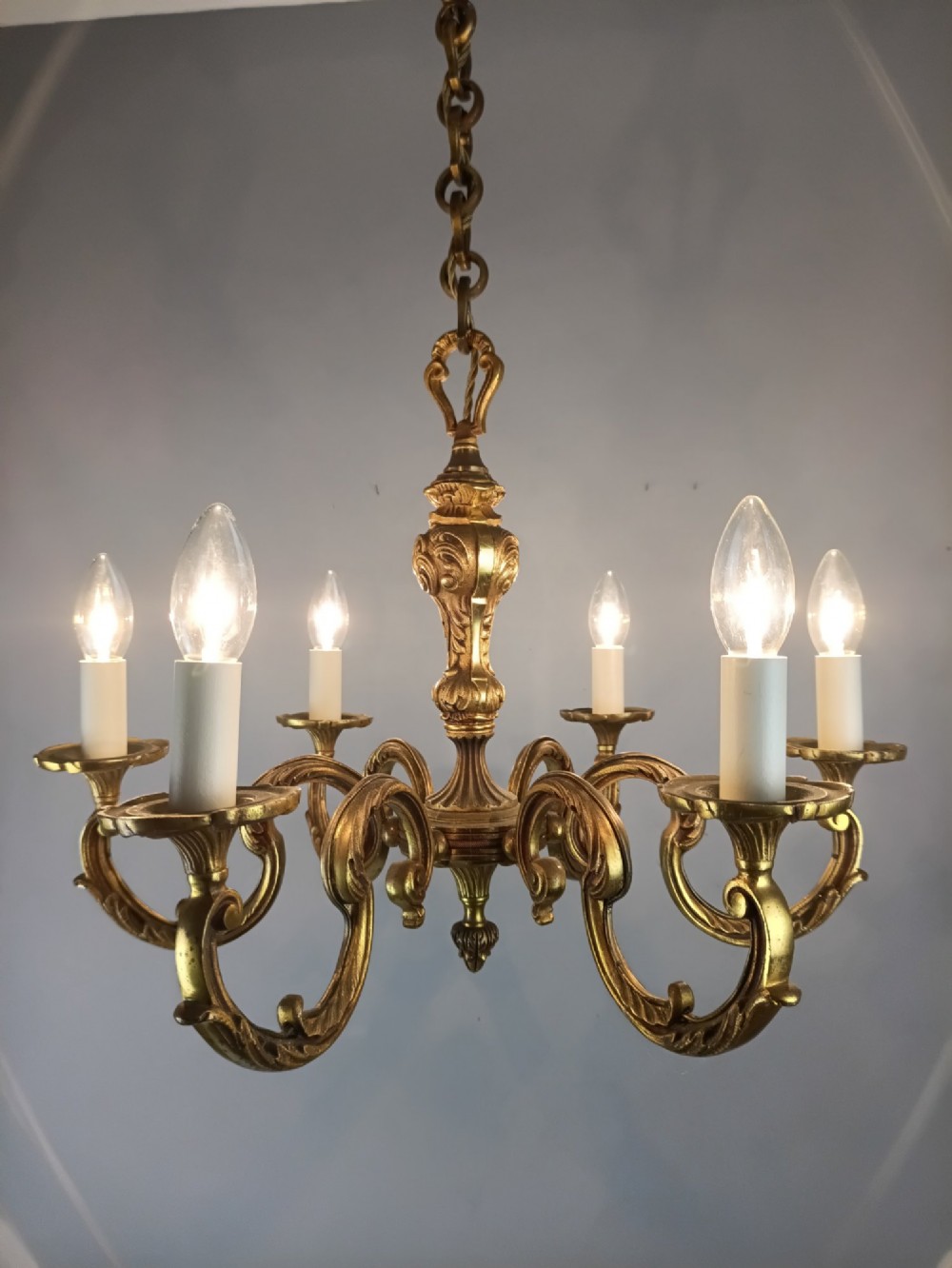 French 6 Light Empire Chandelier View IV