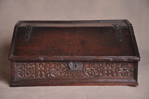 17th century oak bible box - CATEGORY: ANTIQUE BOXES - DATED 17TH CENTURY