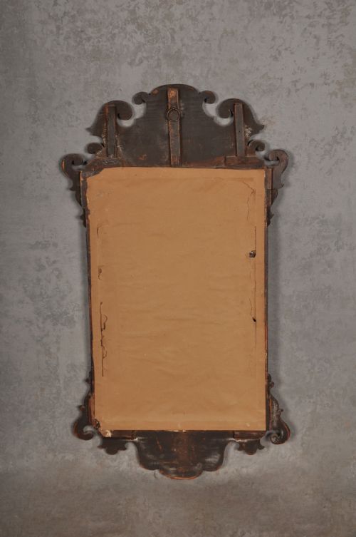 SMALL 18TH CENTURY MAHOGANY CHIPPENDALE MIRROR - ADDITIONAL PHOTO 3