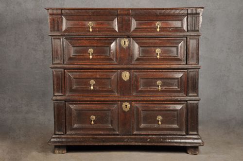 charles ii oak chest of drawers - CATEGORY: ANTIQUE CHEST OF DRAWERS - DATED 17TH CENTURY