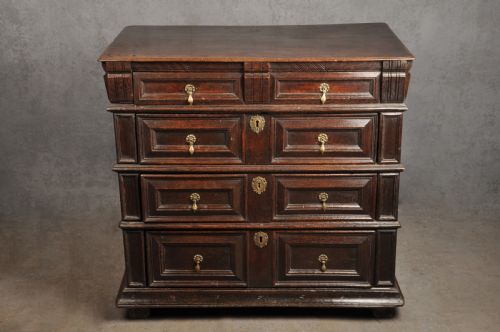 CHARLES II OAK CHEST OF DRAWERS - ADDITIONAL PHOTO 6