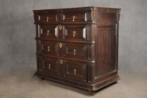 CHARLES II OAK CHEST OF DRAWERS - ADDITIONAL PHOTO 15