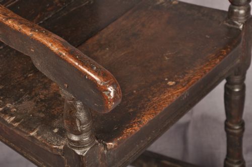 17TH CENTURY OAK WAINSCOT CHAIR - ADDITIONAL PHOTO 5