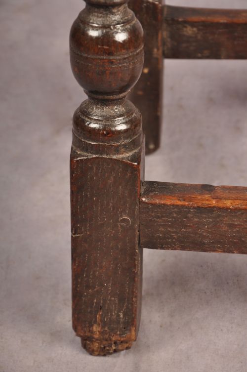 17TH CENTURY OAK JOINT STOOL - ADDITIONAL PHOTO 9