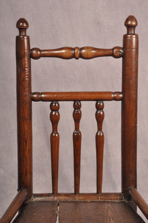 A NEAR PAIR OF 17TH CENTURY ASH TURNERS CHAIRS - ADDITIONAL PHOTO 8