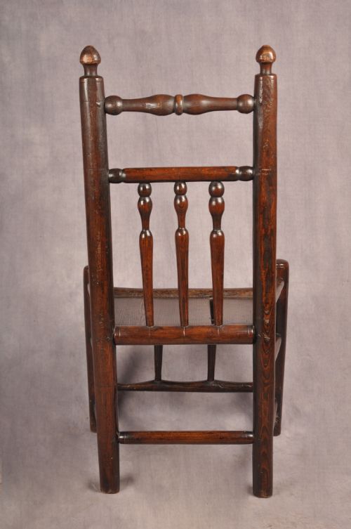 A NEAR PAIR OF 17TH CENTURY ASH TURNERS CHAIRS - ADDITIONAL PHOTO 9