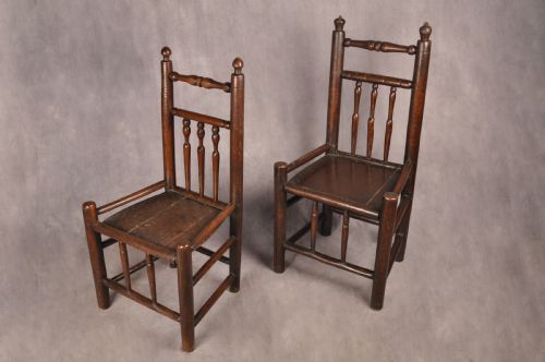 A NEAR PAIR OF 17TH CENTURY ASH TURNERS CHAIRS - ADDITIONAL PHOTO 13