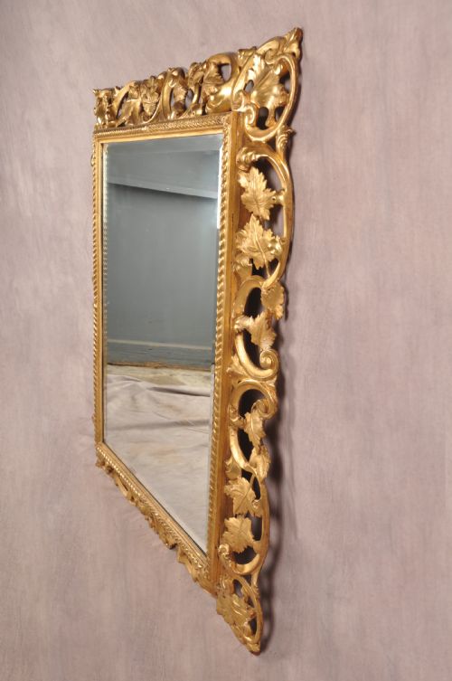 LARGE EARLY 19TH CENTURY FLORENTINE GILTWOOD MIRROR - ADDITIONAL PHOTO 5
