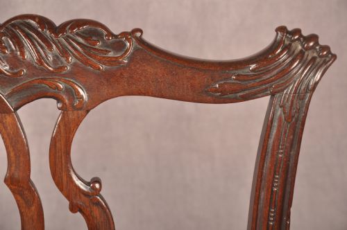 FINE 18TH CENTURY GOTHIC CHIPPENDALE ARMCHAIR - ADDITIONAL PHOTO 6